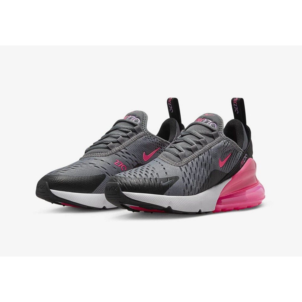Nike Air Max 270 Hyper Pink Smoke Grey Black Sz 6.5y Wmn’s 8 943345-031